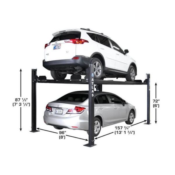 Atlas Apex 8 ALI Certified Four Post Lift + RJ35 Sliding Jacks Combo
