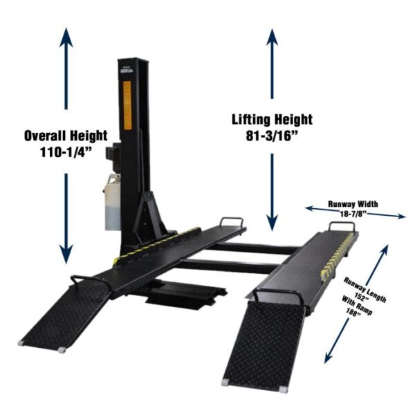 Platinum SP-6K-SS Single Post Parking Lift
