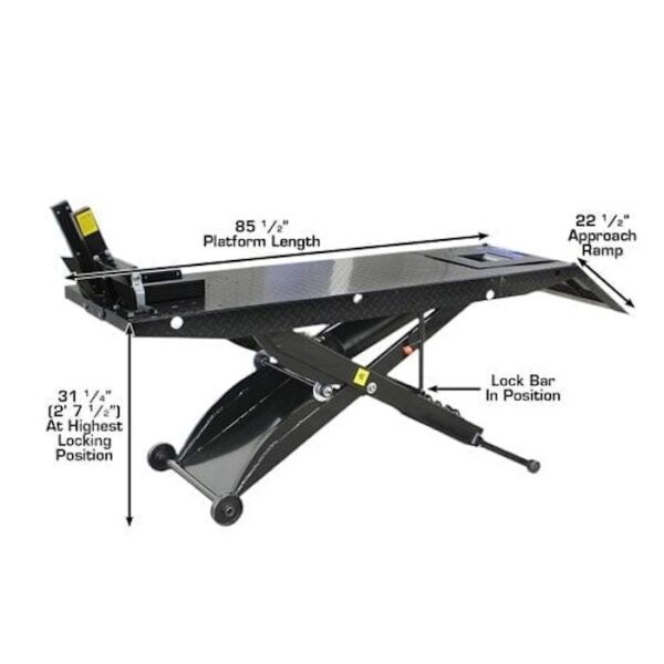 Atlas ACL Motorcycle Lift with Roller Plate