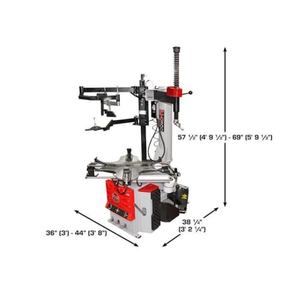 Atlas Platinum PTC300 Wheel Clamp Tire Changer with Left-Hand Assist Arm