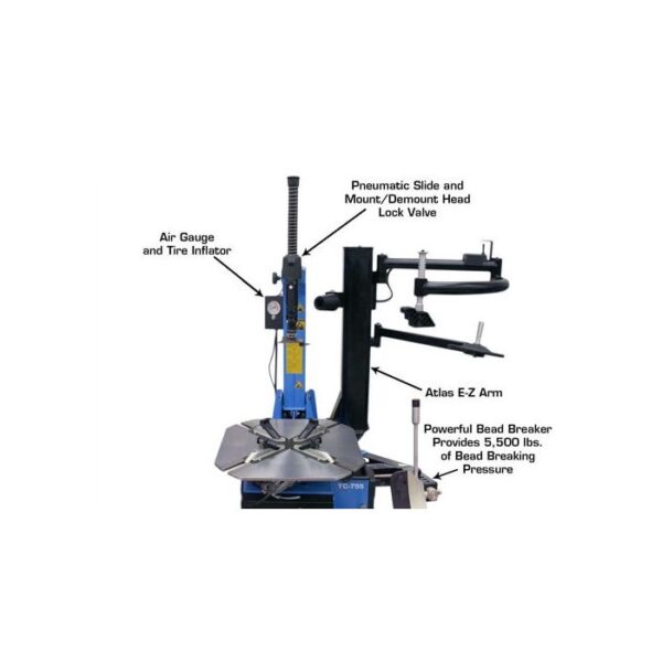 Atlas TC755EZ E-Z Arm Wheel Clamp Tire Changer