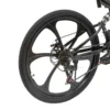Wuzstar 26" Foldable Mountain Bike, 21 Speed seat height Adjustable Unisex Mountain Bike Black