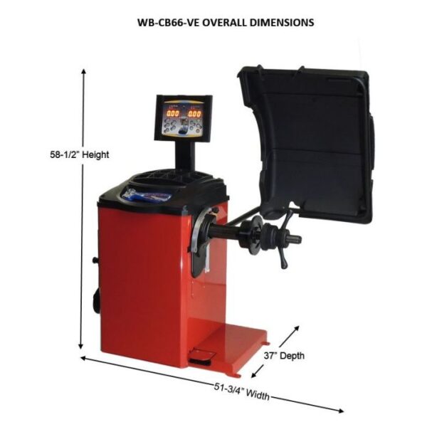 ASEplatinum WB-CB66-VE Wheel Balancer w/LED Touch Key Pad