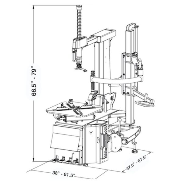 CEMB SM645HP2 High Performance Tilt Back Tire Changer