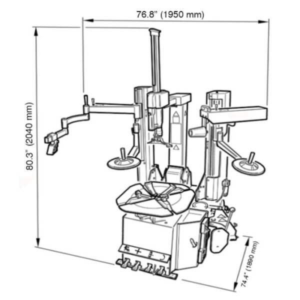 CEMB SM645HPA High Performance Air Tilt Back Tire Changer