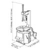 CEMB SM825EVOPA Swing-Arm Tire Changer with Optional Press Arm