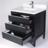 Empire Industries Central Park Collection 24 Inch Contemporary Vanity with 3 Soft Close Cabinet Drawers