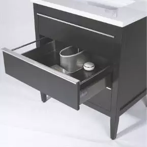Empire Industries Central Park Collection 24 Inch Contemporary Vanity with 3 Soft Close Cabinet Drawers