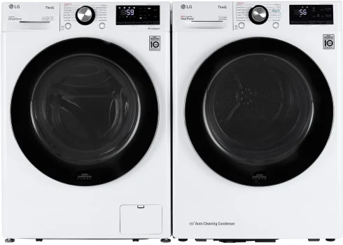 LG Stacked Washer & Dryer Set with Front Load Washer and Electric Dryer