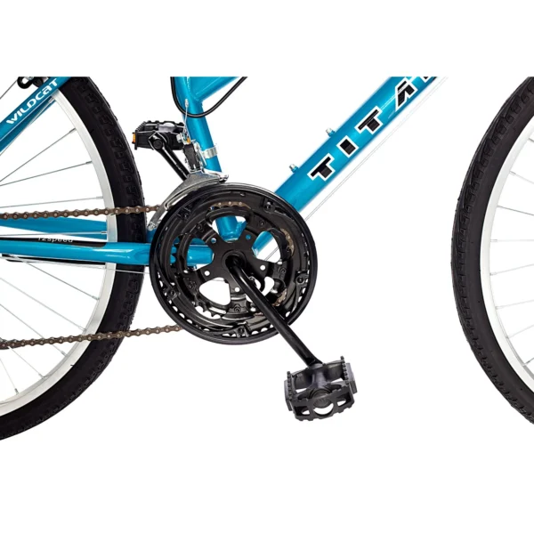 Titan Wildcat 18-Speed Women's Mountain Bike, Blue & White