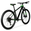 29" Hyper Carbon Fiber Mountain Bike, Black/Green, Adults Age 13+