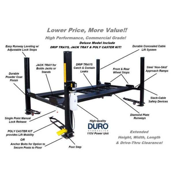 Tuxedo Four Post Vehicle Lift