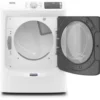 Stacked Washer & Dryer Set with Front Load Washer and Gas Dryer in White