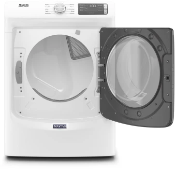 Stacked Washer & Dryer Set with Front Load Washer and Gas Dryer in White