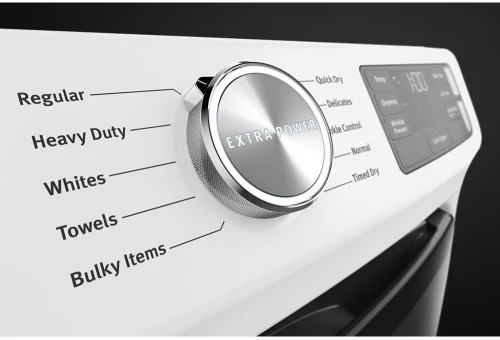 Stacked Washer & Dryer Set with Front Load Washer and Gas Dryer in White