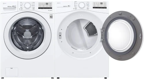 LG Side-by-Side Washer & Dryer Set with Front Load Washer and Electric Dryer