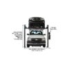 Atlas Garage Pro 8000EXT-L Four Post Lift + RJ35 Sliding Jacks Combo