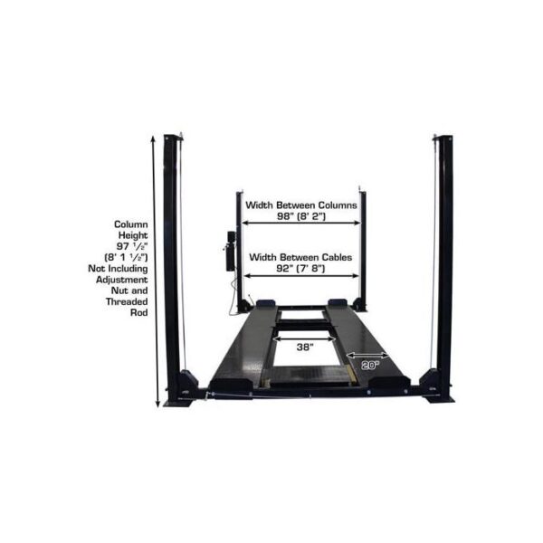 Atlas Apex 8 ALI Certified Four Post Lift + RJ35 Sliding Jacks Combo