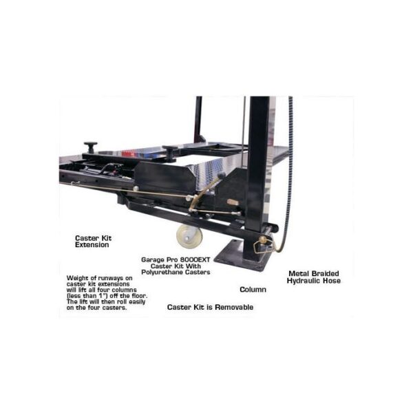 Atlas Garage Pro 8000EXT Four Post Lift + RJ35 Sliding Jacks Combo