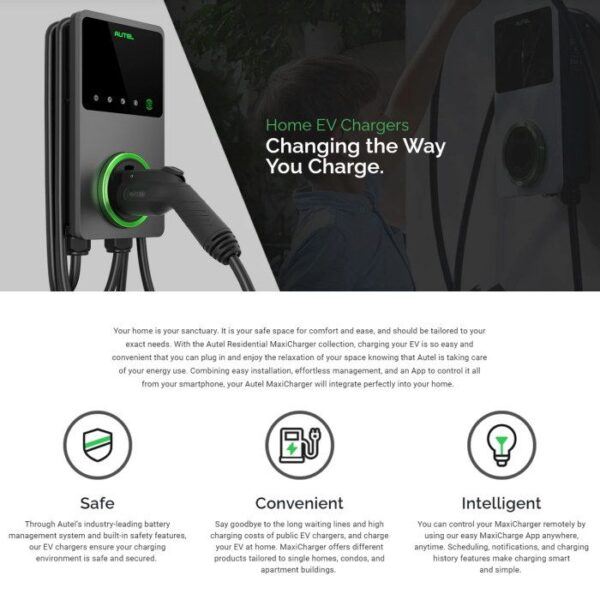Autel MC40AP14I NEMA 14-50 In-Body Holster AC Wallbox EV Charger