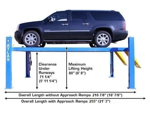 Atlas 414 14,000 lbs Commercial 4 Post Lift