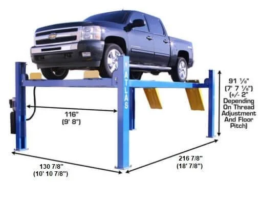 Atlas 414 14,000 lbs Commercial 4 Post Lift