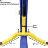 Atlas 9,000 lbs 2 Post Baseplate Lift