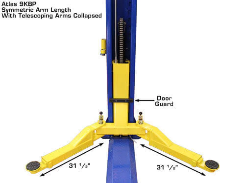 Atlas 9,000 lbs 2 Post Baseplate Lift