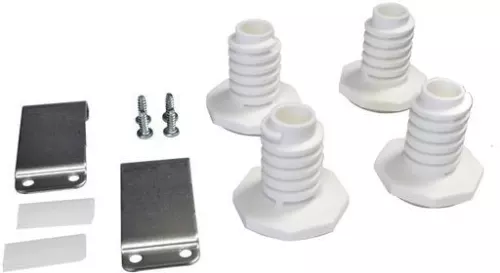 Stacked Washer & Dryer Set with Front Load Washer and Gas Dryer in White