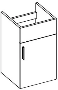 Empire Industries Doll House Collection 17 Inch Contemporary Vanity with Single Door Cabinet