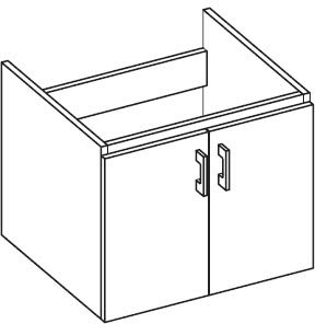 Empire Industries Daytona Collection 30 Inch Contemporary Vanity with Two door Cabinet Storage