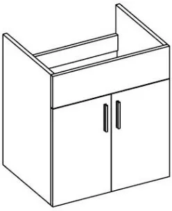 Empire Industries Daytona Collection 24 Inch Contemporary Vanity with Two Door Cabinet