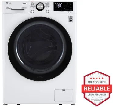 LG Stacked Washer & Dryer Set with Front Load Washer and Electric Dryer