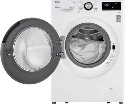 LG Stacked Washer & Dryer Set with Front Load Washer and Electric Dryer